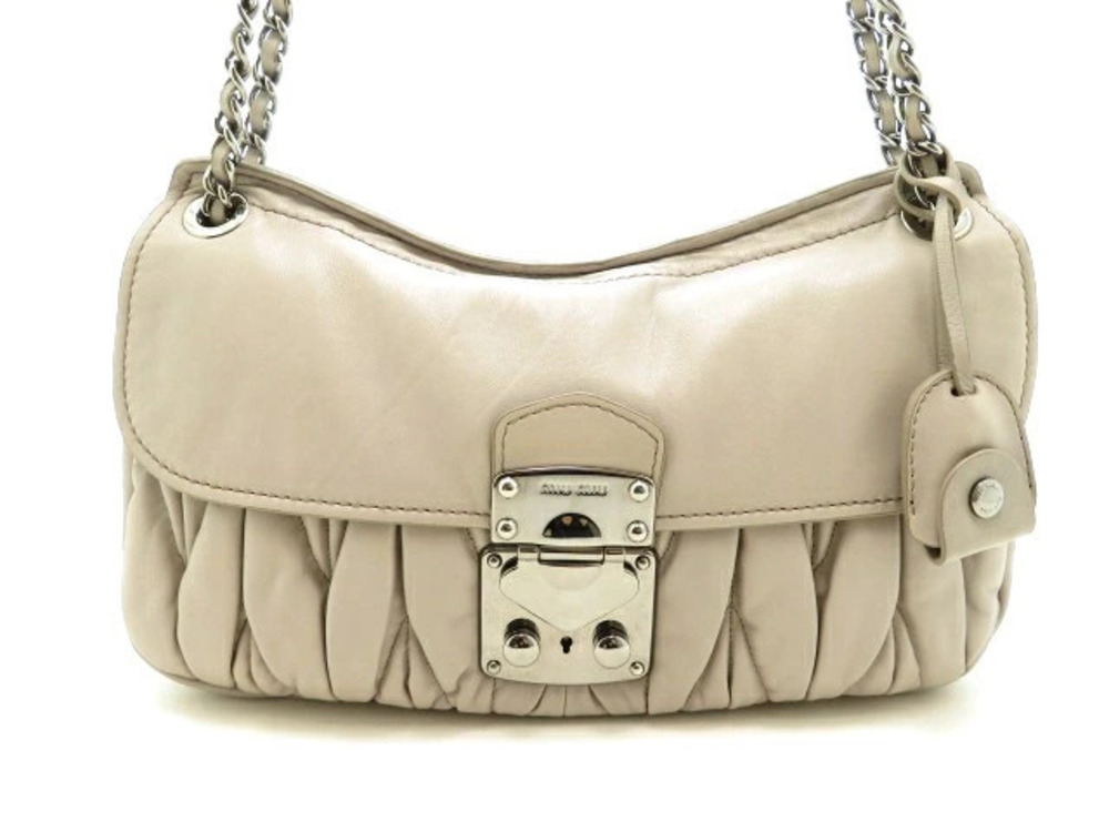 Miu Miu bag shoulder Matelasse gray